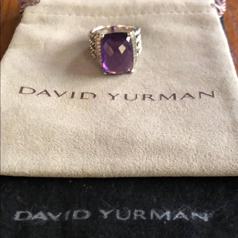David Yurman wheaten ring amethyst 6